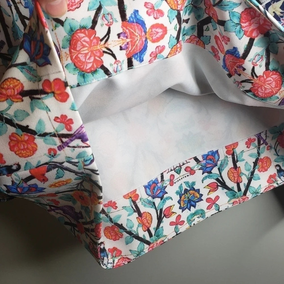 Miahatami 3-Tiered Vibrant Skirt NWT Midi Skirt Designer Floral Luxury Runway - Picture 15 of 17